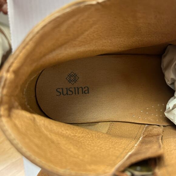 SUSINA Ankle Boots Women's Size 10M Brown Stevie Lea Cap Toe Western Boho - Picture 10 of 15